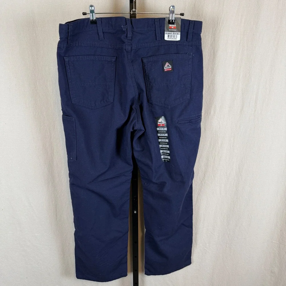 Bulwark FR Navy Flame Resistant Work Pants PLJ6NV4 38x30 CAT 2 NFPA 2112 NEW